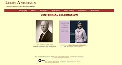 Desktop Screenshot of leroyanderson.com